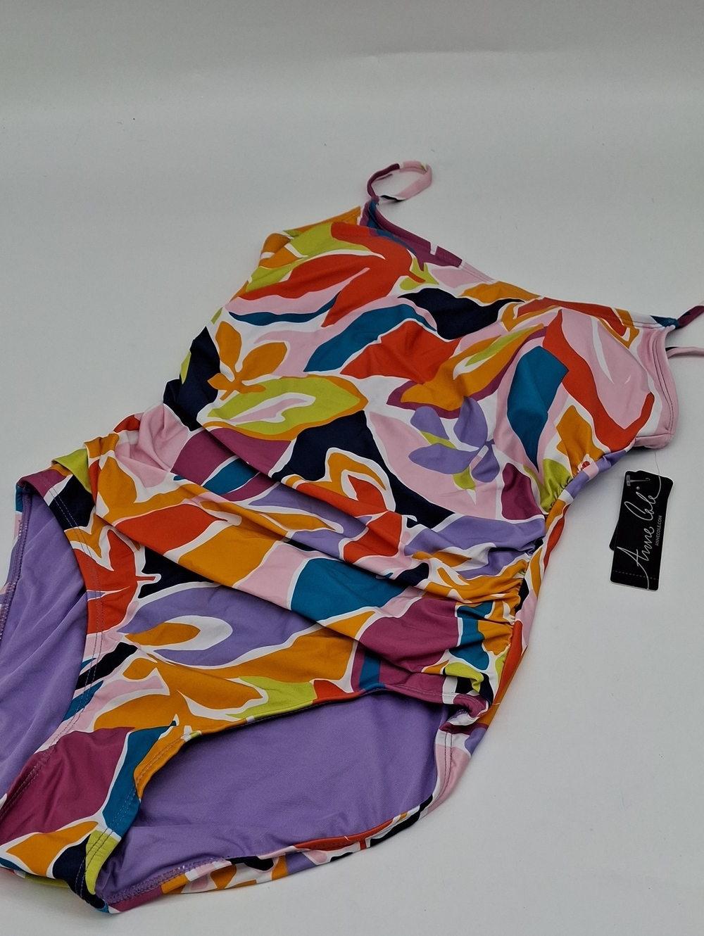 Anne Cole Floral Square Neck Tummy Control One-Piece Swimsuit Multicolor 8